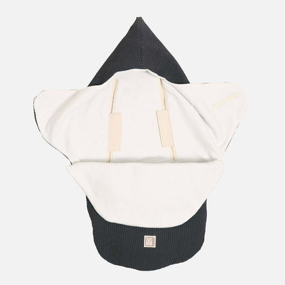 Cotton Waffle Car Seat/Carry Cot Footmuff - Anthracite