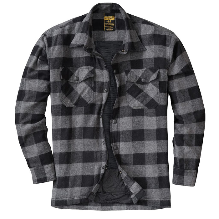 Covert Moto Flannel: The Scorpion EXO Covert Flannel was designed from the very beginning to protect from abrasion and impact