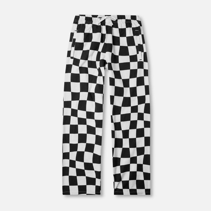 COZY LOUNGE PANTS -WAVY CHECKERBOARD