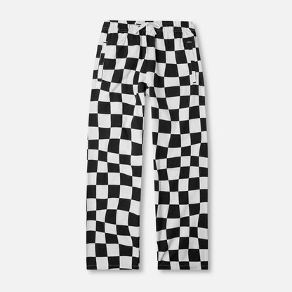 COZY LOUNGE PANTS -WAVY CHECKERBOARD