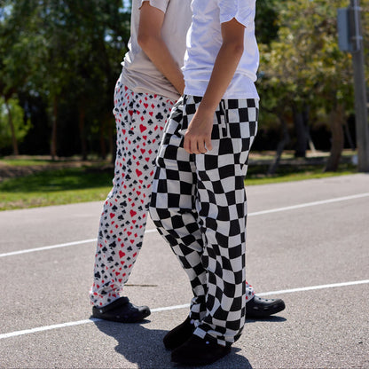 COZY LOUNGE PANTS -WAVY CHECKERBOARD