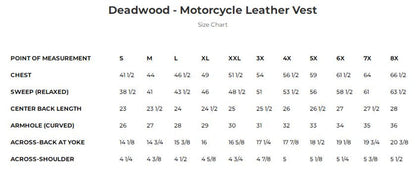 Deadwood Leather Vest: Deadwood Men's Motorcycle Western Style Leather Vest
PRODUCT OVERVIEW:
The Deadwood Leather Vest, from