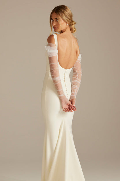 Tulle Wedding Dress Sleeves paired with Grace Wedding Dress