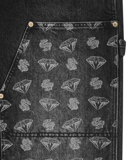 Diamonds & Dollars Denim Carpenter Pant