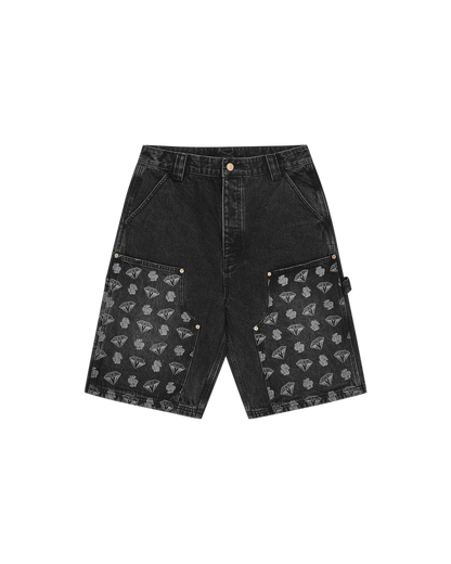 Diamonds & Dollars Denim Carpenter Short