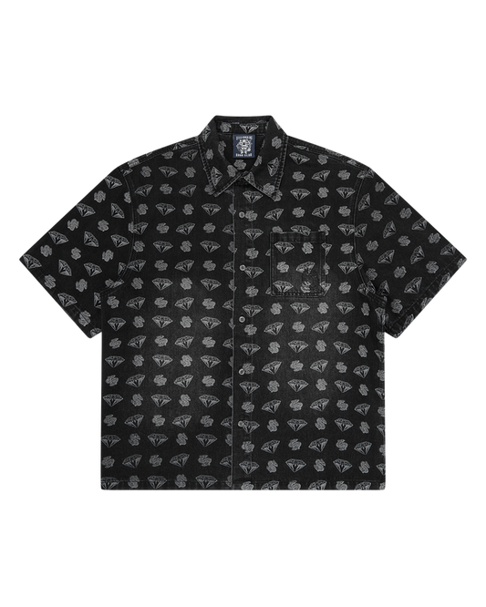 Diamonds & Dollars Oversized Denim Shirt