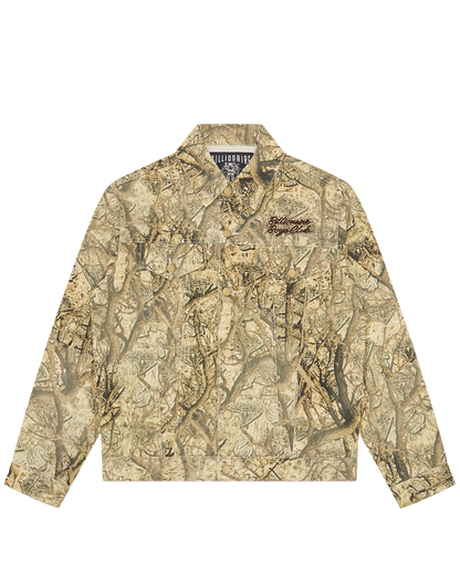 Diamonds & Dollars Tree Camo Trucker Jacket