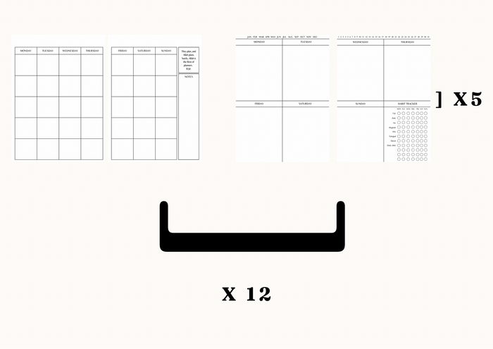 DIGITAL | 12 month undated Muslim student planner | Daily Weekly Monthly Planner| digital print | planner | journal | Ramadan | Muslim planner |