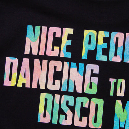 Disco People Pastel Camo Back Print - Tshirt - Black