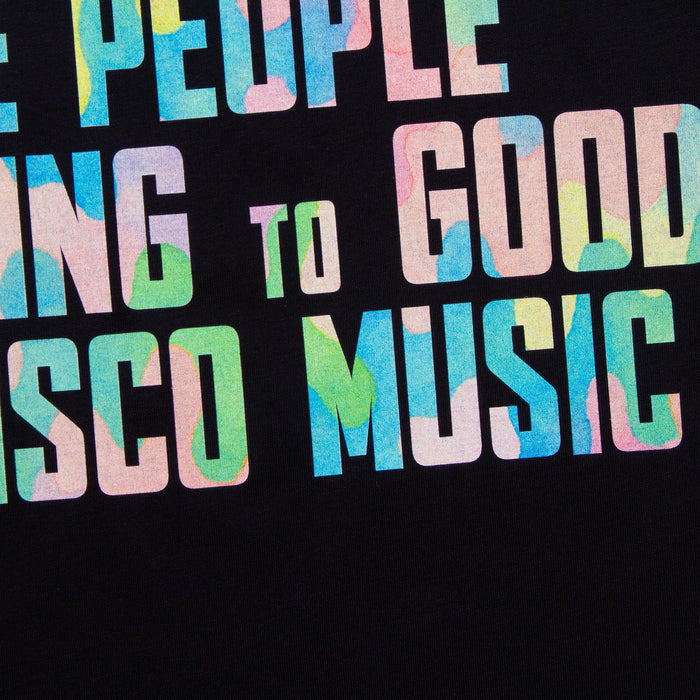 Disco People Pastel Camo Back Print - Tshirt - Black