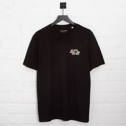 Disco People Pastel Camo Back Print - Tshirt - Black