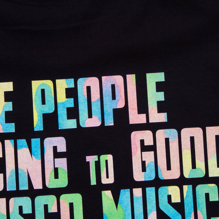 Disco People Pastel Camo Front Print - Tshirt - Black