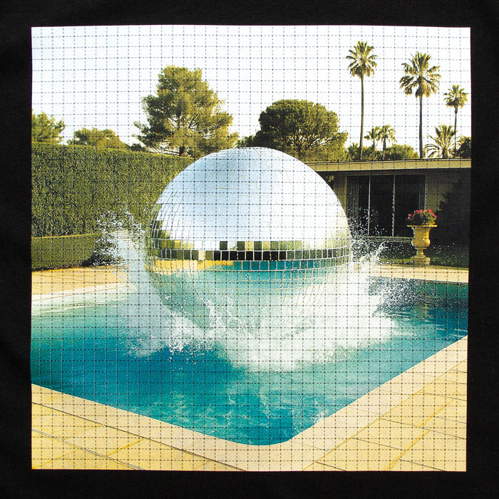 Disco Poolside Trip Front Print - Tshirt - Black