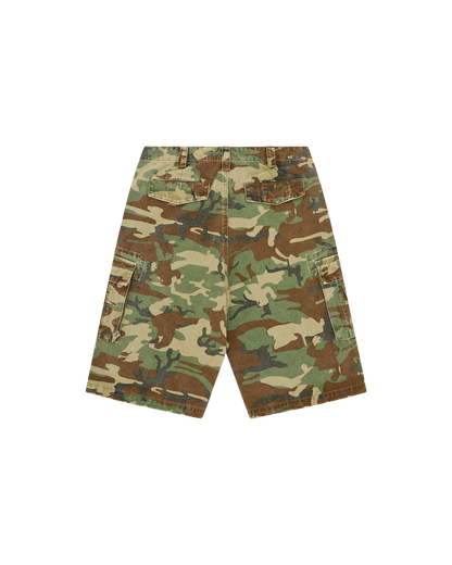 Distressed Oversized Cargo Shorts