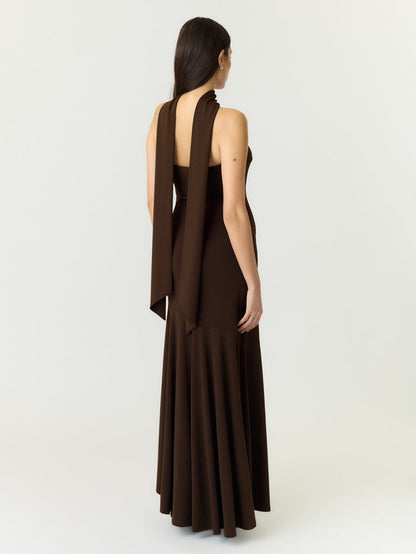 Dita Bandeau Maxi Dress (Coffee Bean)