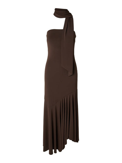 Dita Bandeau Maxi Dress (Coffee Bean)