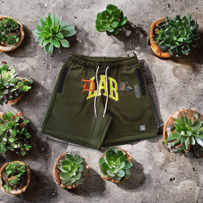 DLAB "SCRPT” SweatShort Olive Green - DlabStore