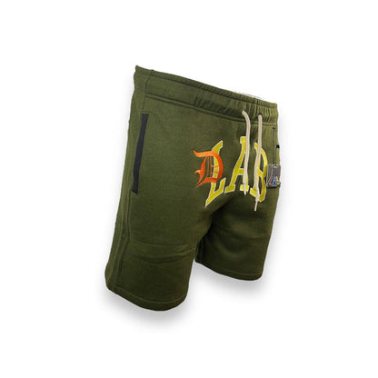 DLAB "SCRPT” SweatShort Olive Green - DlabStore