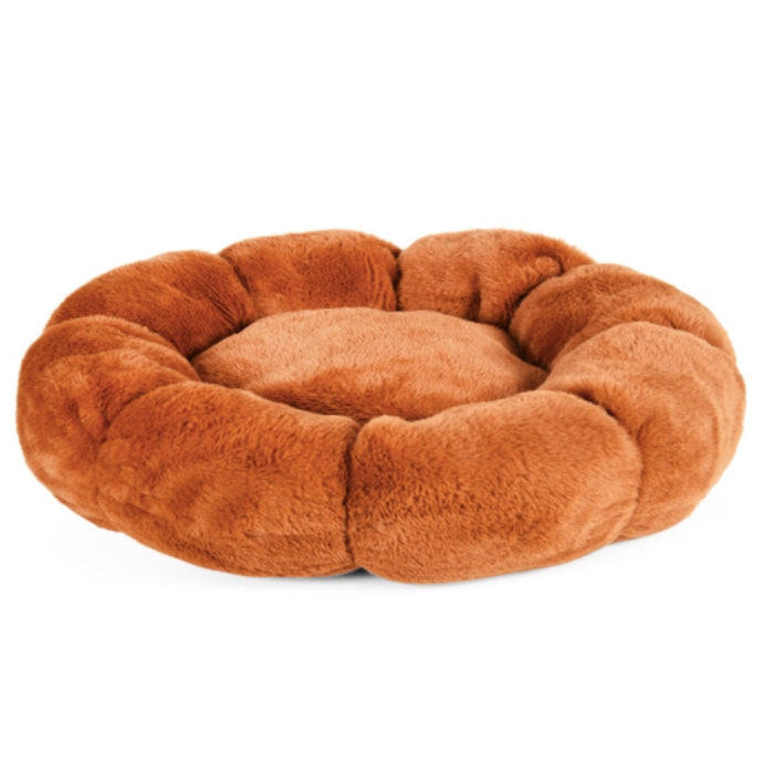 Dog Bed Eco-Friendly Super Soft Round Fur Bed for Pets