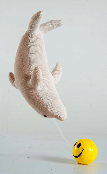 Dolphin Machine Knitted Stuffed Baby /Plush/Soft Toy | 100% Premium Cotton