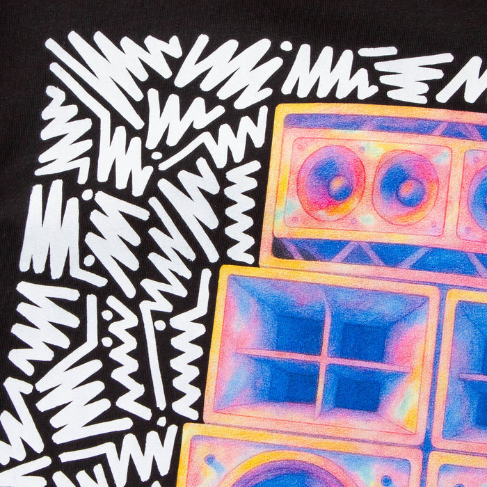 Doodle Funktion Back Print - Tshirt - Black