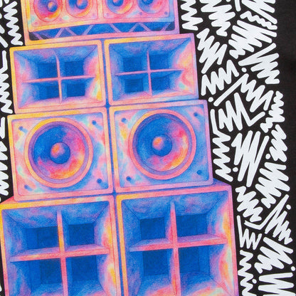 Doodle Funktion Back Print - Tshirt - Black