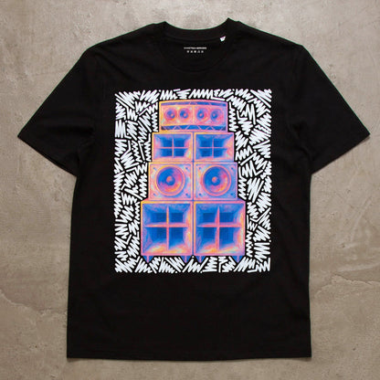 Doodle Funktion Front Print - Tshirt - Black