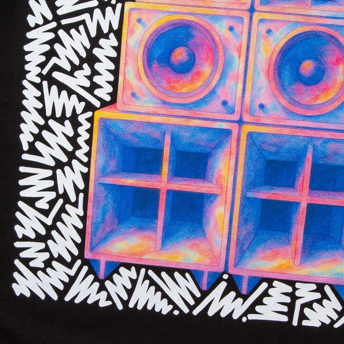 Doodle Funktion Front Print - Tshirt - Black