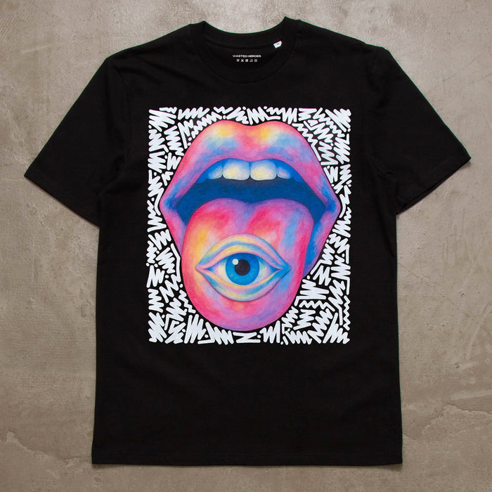 Doodle Sensation Front Print - Tshirt - Black