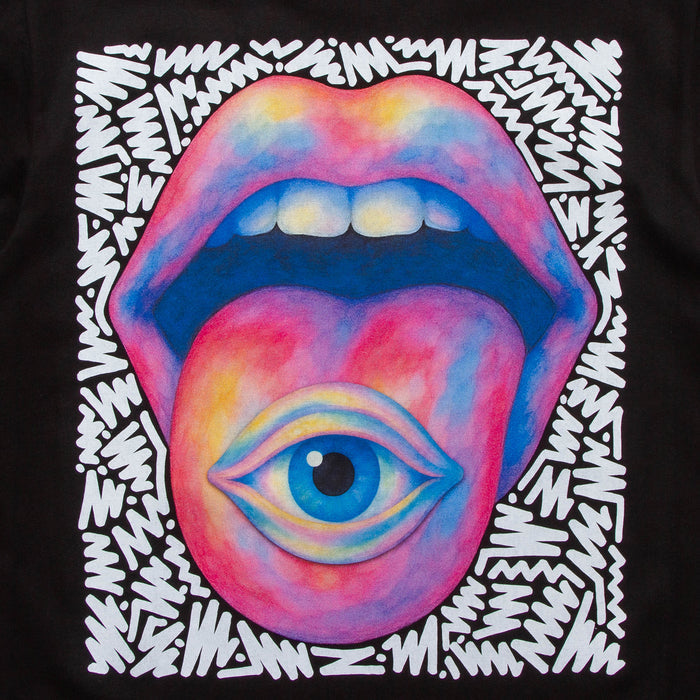 Doodle Sensation Front Print - Tshirt - Black