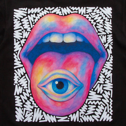 Doodle Sensation Front Print - Tshirt - Black