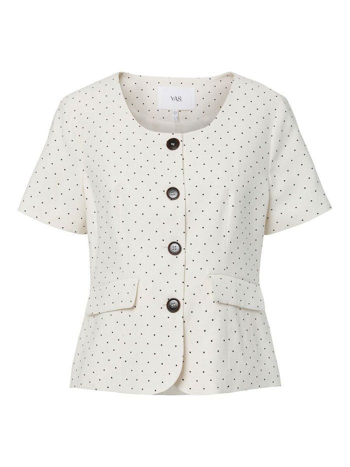 Dottie Blazer Top (White/Black)
