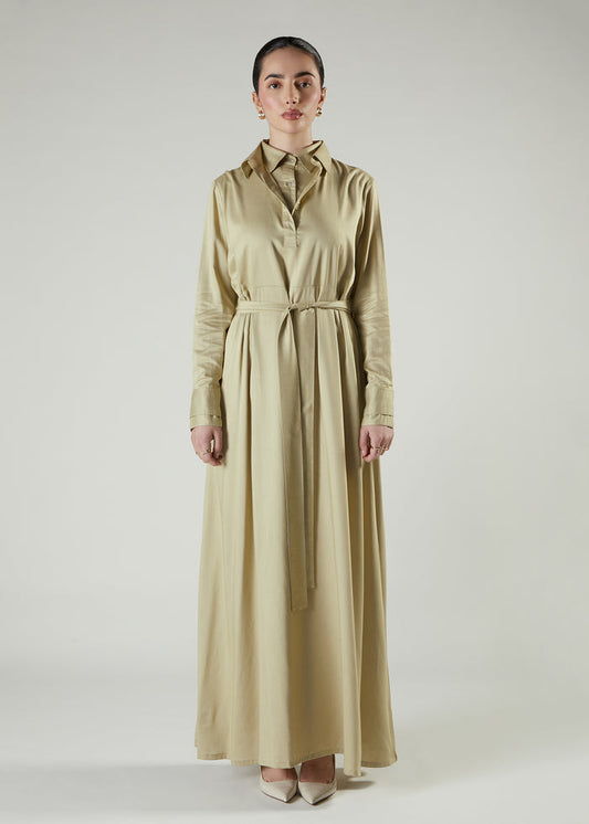 Double Collar Maxi Pewter