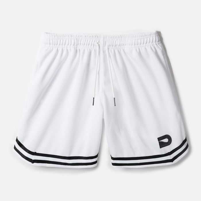 DRIP SQUAD - RETRO WHITE SHORTS