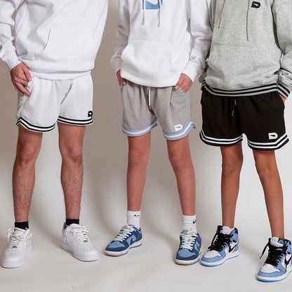 DRIP SQUAD - RETRO WHITE SHORTS