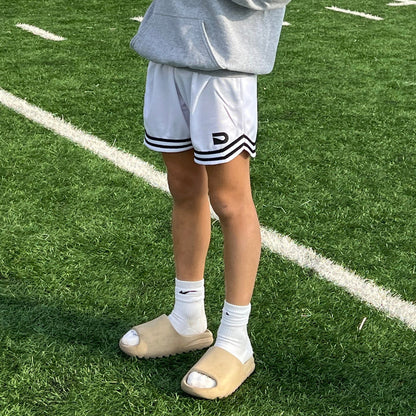 DRIP SQUAD - RETRO WHITE SHORTS