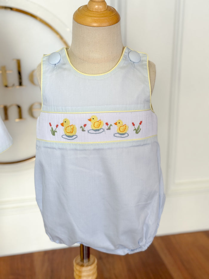 Duckies Christopher Sunsuit, Light Blue