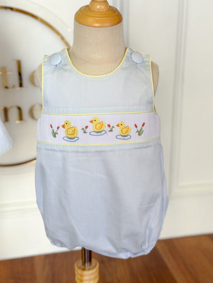 Duckies Christopher Sunsuit, Light Blue