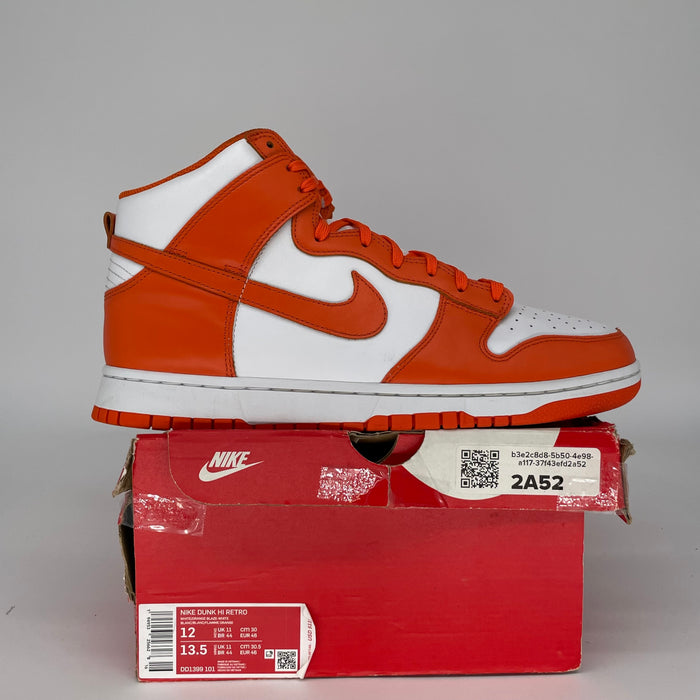 NIKE DUNK HIGH SYRACUSE DD1399-101 SIZE 12/13.5W