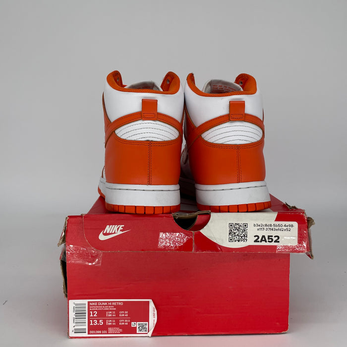 NIKE DUNK HIGH SYRACUSE DD1399-101 SIZE 12/13.5W