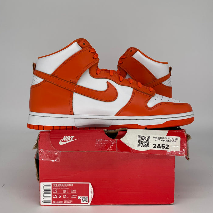 NIKE DUNK HIGH SYRACUSE DD1399-101 SIZE 12/13.5W
