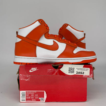 NIKE DUNK HIGH SYRACUSE DD1399-101 SIZE 12/13.5W