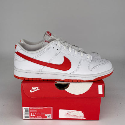 NIKE DUNK LOW WHITE PICANTE RED DV0831-103 SIZE 11.5/13W