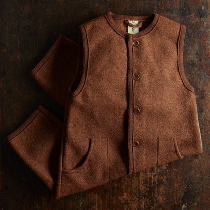 Earth Baby & Kids Playsuit - Boiled Merino Wool - Auburn