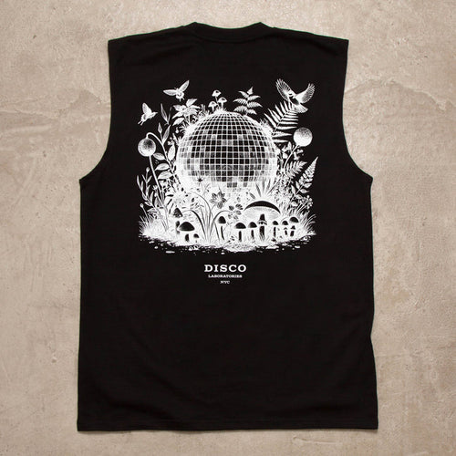 Ecology Disco Labs Back Print - Tank Tshirt - Black