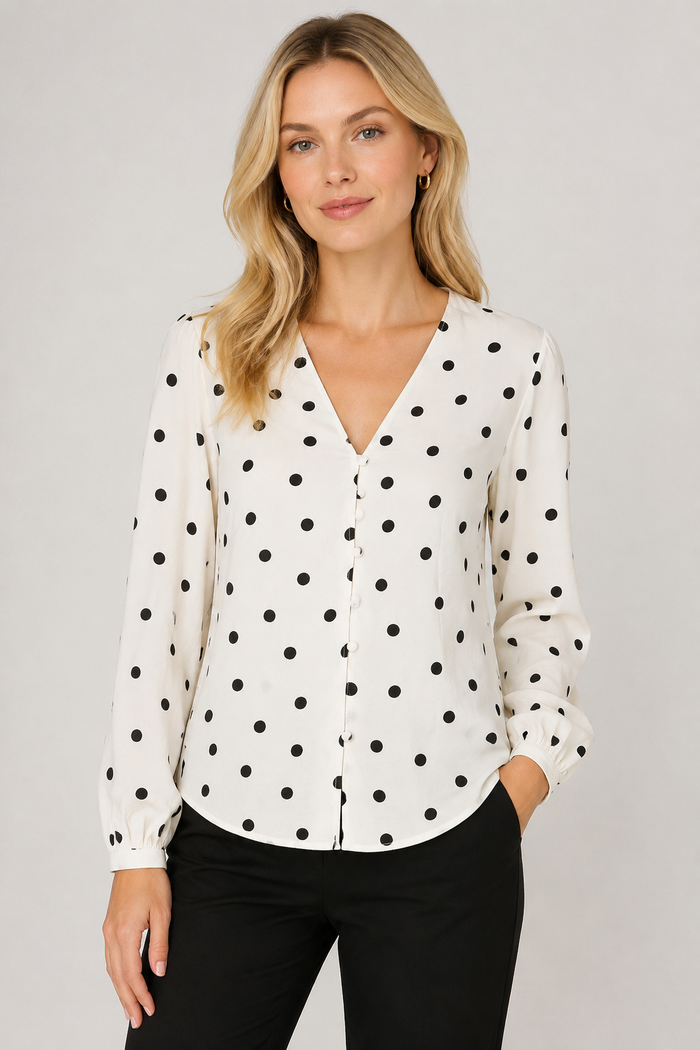Eileen Top (Cloud Dancer/Black)