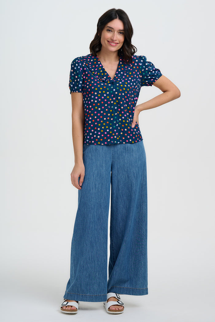Elaine Blouse (Petrol Navy)