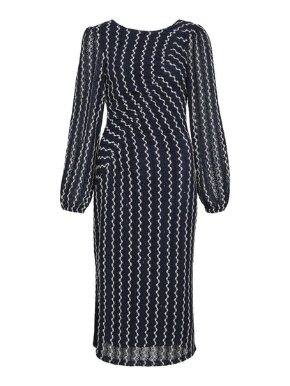 Elaine Midi Dress (Navy Blazer/Birch)