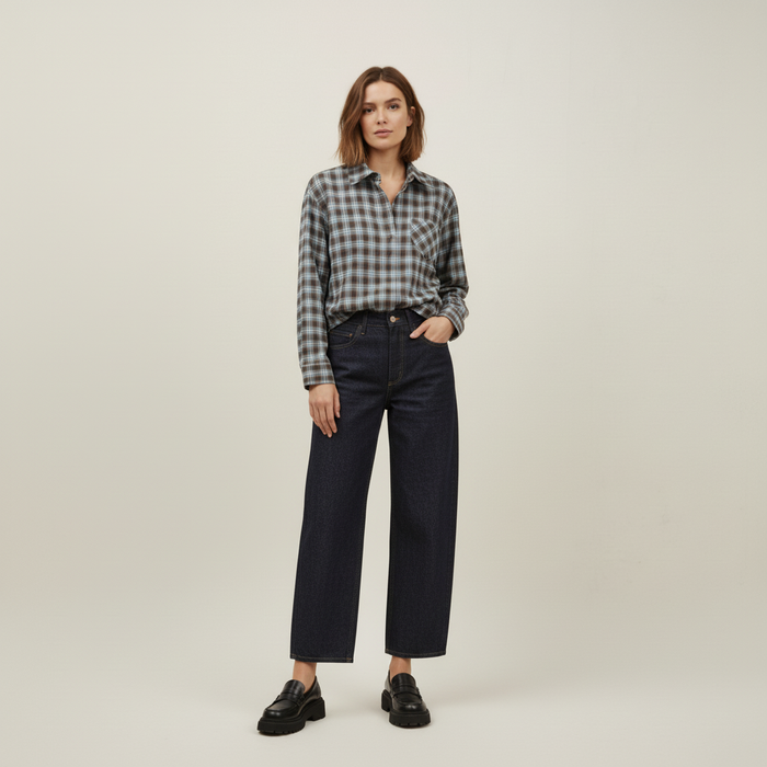 Elaura Shirt (Brown/Blue)