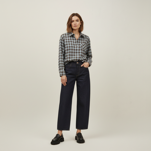 Elaura Shirt (Brown/Blue)